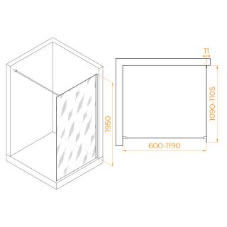 Душевая перегородка RGW WA-002W 35100211-15 110см белый